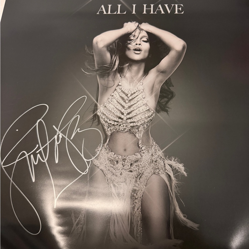 jennifer lopez signed poster